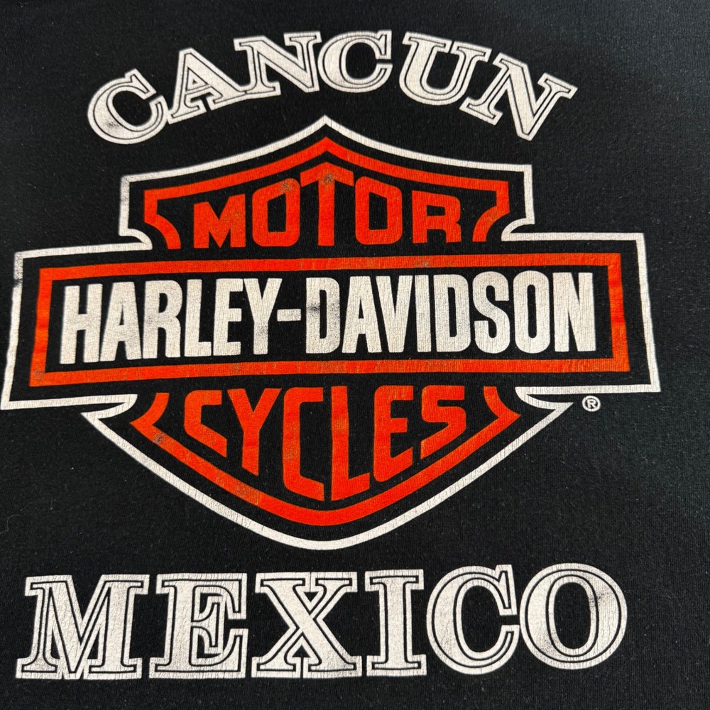 Harley-Davidson Muscle Tee Mens XXL Black Good Cancun Mexico Graphic Sleeveless